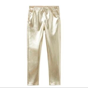 Zara Metallic Gold Kids Leggings